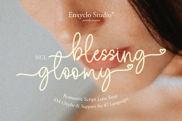Blessing Gloomy: A Romantic Script Font for Digital Design