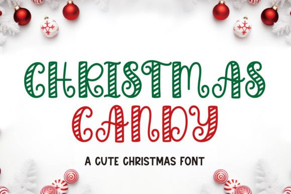 Christmas Candy Font: A Festive Typeface for Craft Projects