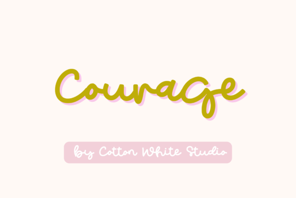 Courage Font: A Handwritten Typeface for Creative Makers