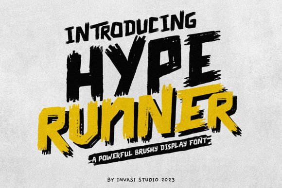Hype Runner - Brushy Display: A Bold Typeface for Craft Creations