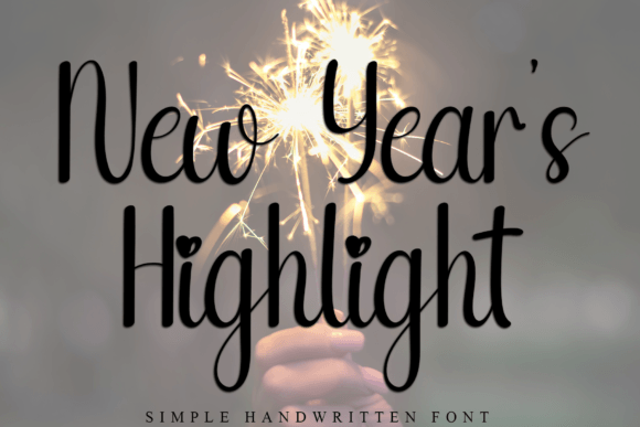 New Year's Highlight Font: A Polished Touch for Your Brand