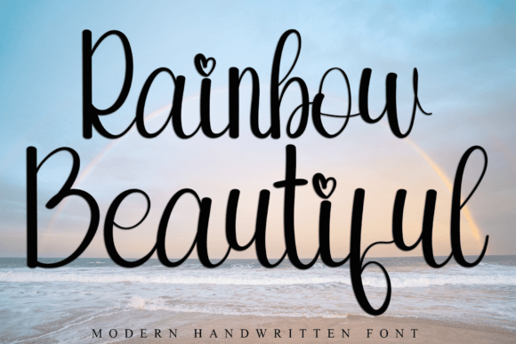 Rainbow Beautiful: A Handwritten Font for Crafting with Charm